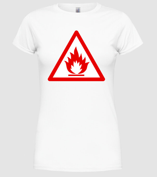 Inflamabil model alb pe tricou