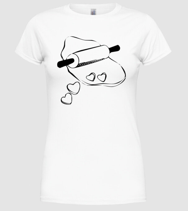 Inimă Frământată model alb pe tricou