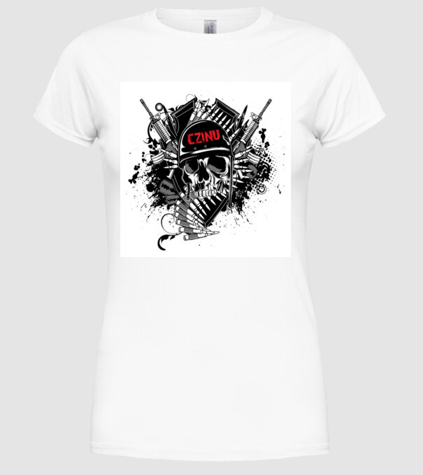 luptă model alb pe tricou