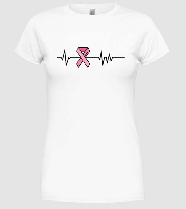 Heartbeat faith model alb pe tricou