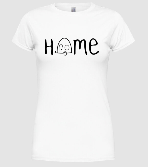 Home model alb pe tricou