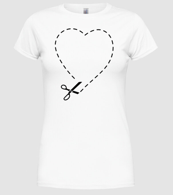 How to cut a Heart model alb pe tricou