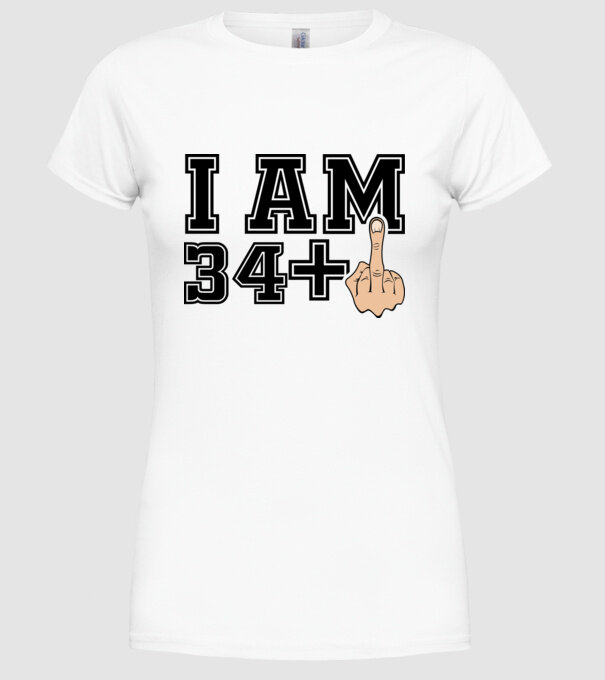 Funny Birthday I am 35 model alb pe tricou
