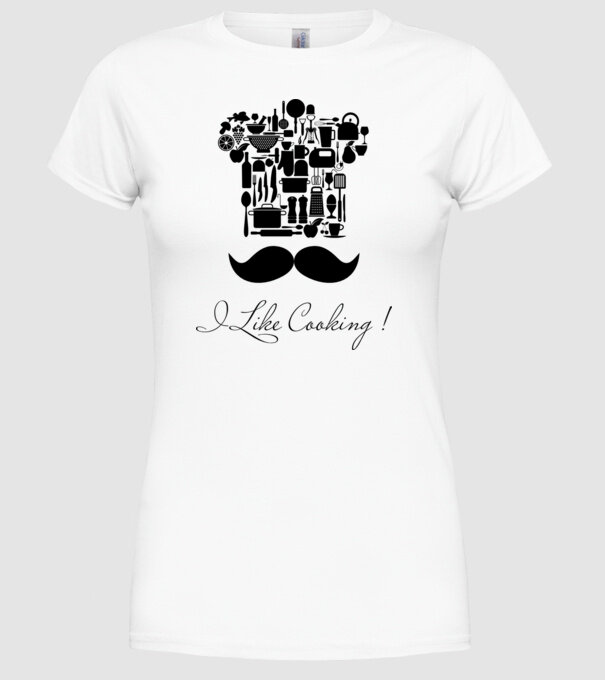 I like cooking! model alb pe tricou
