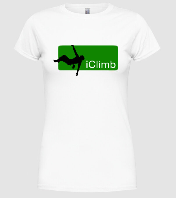 iClimb model alb pe tricou