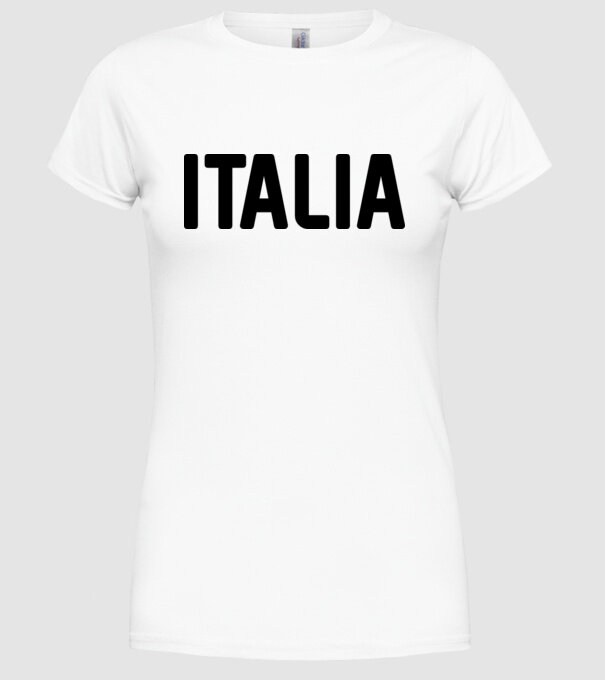 Italia model alb pe tricou