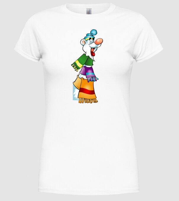 urs polar model alb pe tricou