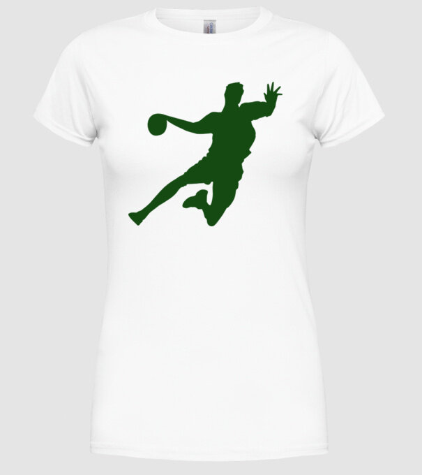 Voleibalist model alb pe tricou