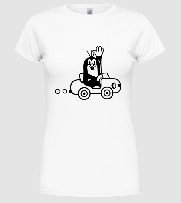 Cârtiță model alb pe tricou