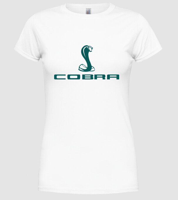 Cobra model alb pe tricou