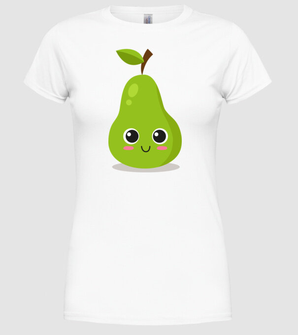 Pere model alb pe tricou