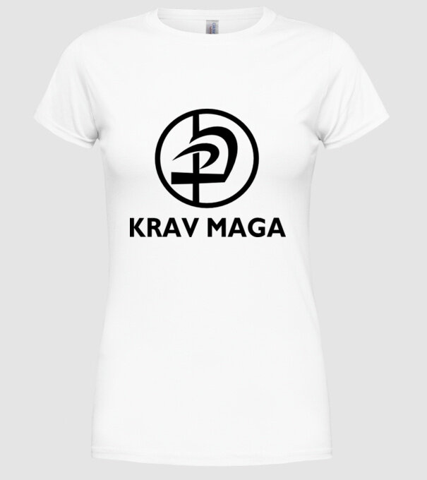 Kravmaga model alb pe tricou