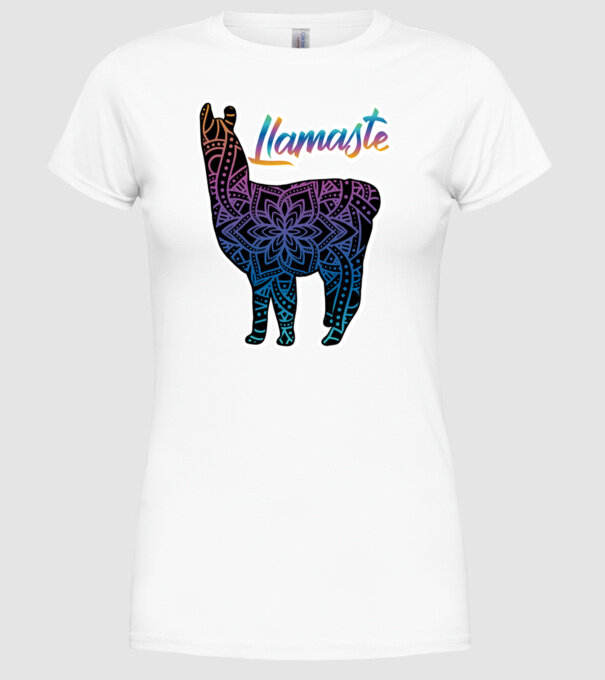 Lamaste color2 model alb pe tricou