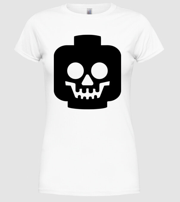 Lego Death Face.eps model alb pe tricou