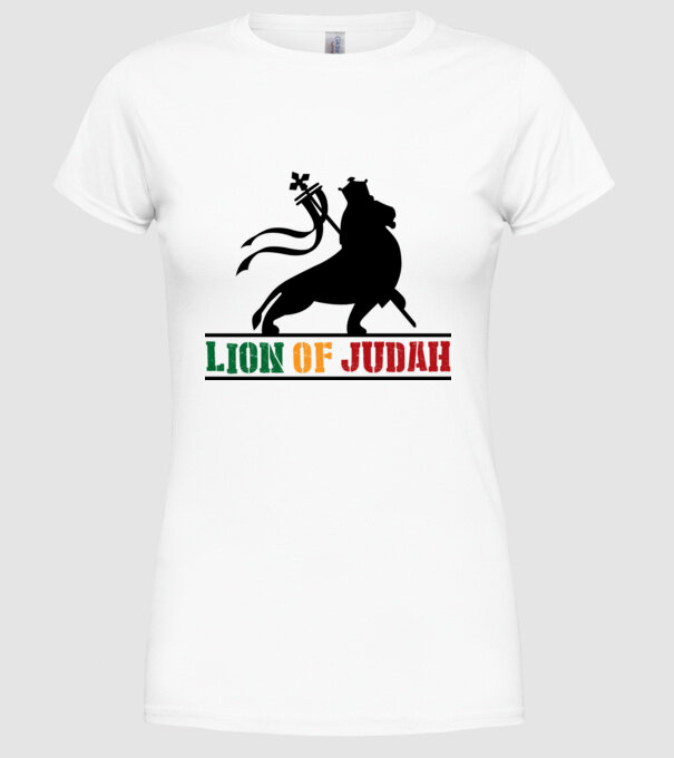 Lion Of Judah model alb pe tricou
