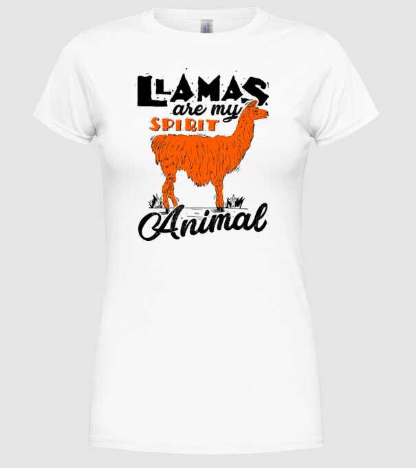 Llamas are my spirit animal model alb pe tricou