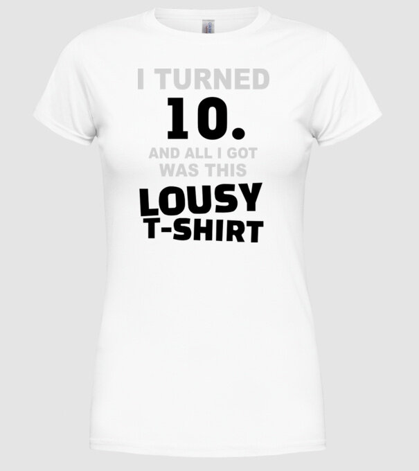 Lousy T-shirt 10 model alb pe tricou