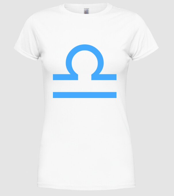 Libra Horoscope model alb pe tricou