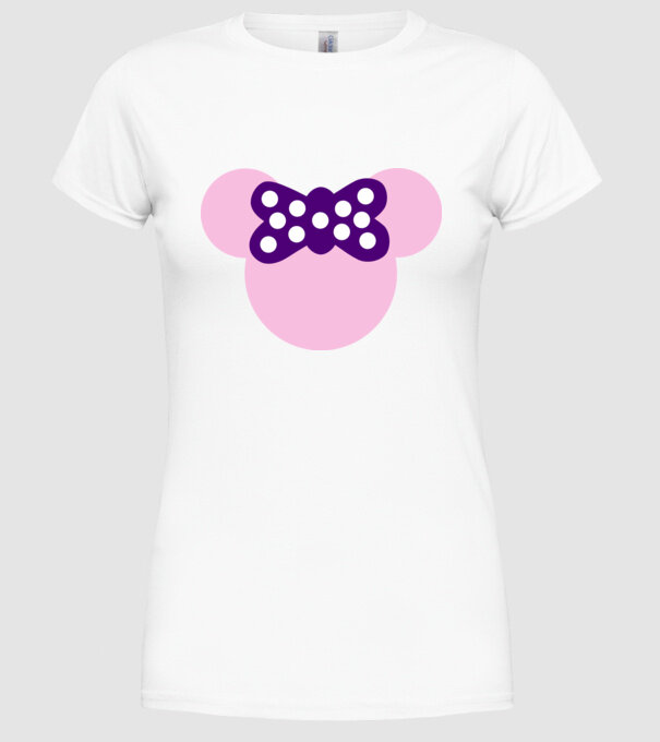 Minnie model alb pe tricou