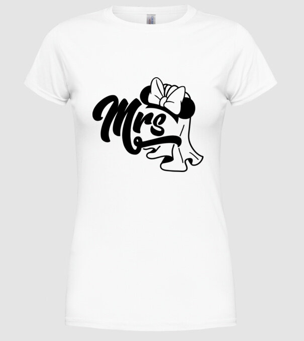 Mrs Mouse model alb pe tricou