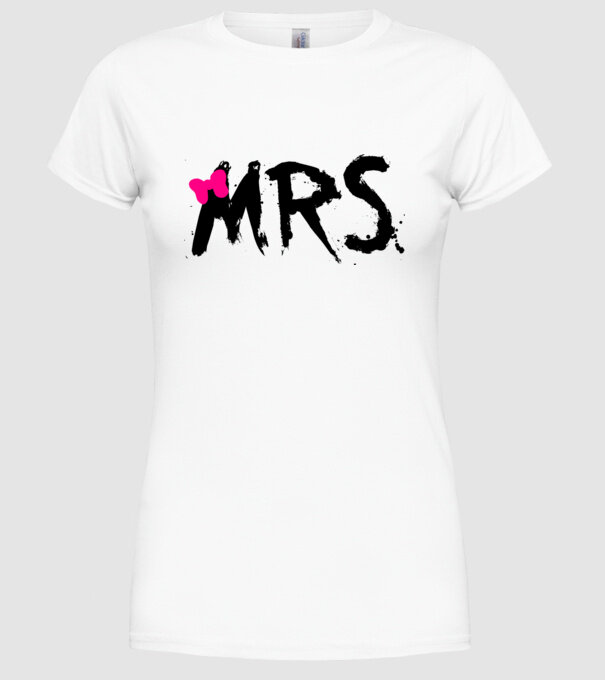 Mrs. model alb pe tricou