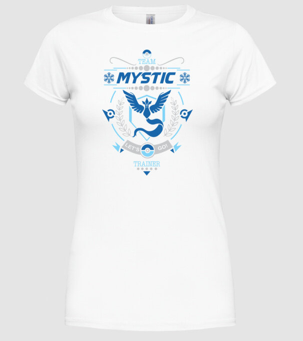 Mystic team model alb pe tricou