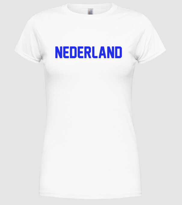 Nederland model alb pe tricou