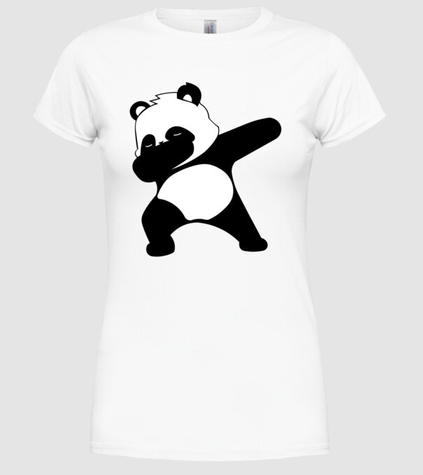 Panda DAB model alb pe tricou