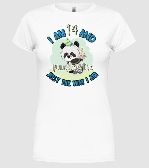 PANDASTIC 14 model alb pe tricou