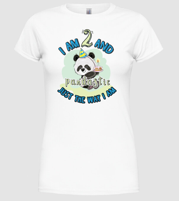 PANDASTIC 2 model alb pe tricou