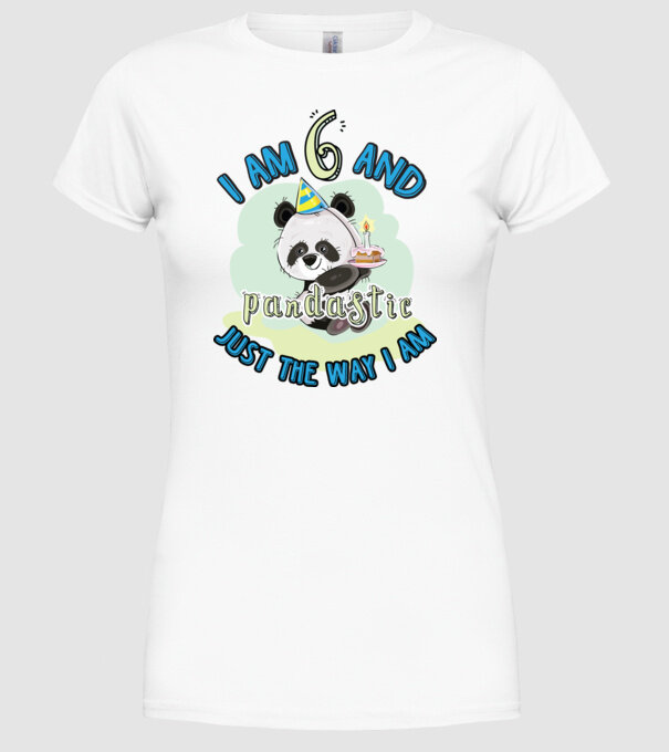 PANDASTIC 6 model alb pe tricou