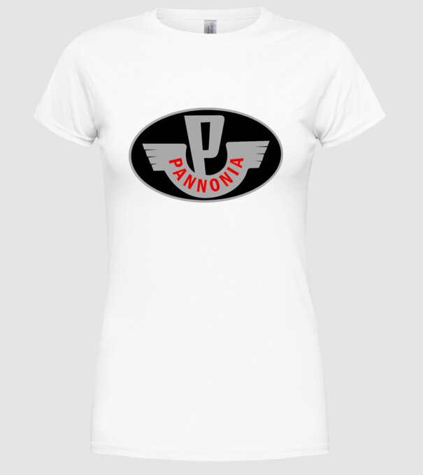 Logo Pannonia model alb pe tricou