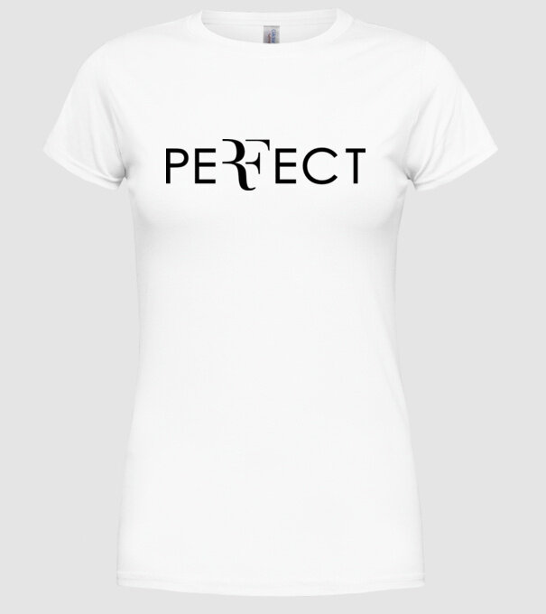 Perfect Federer model alb pe tricou