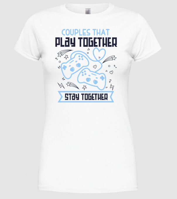 Play together model alb pe tricou