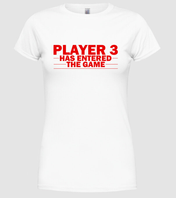 Player 3 entered the game model alb pe tricou