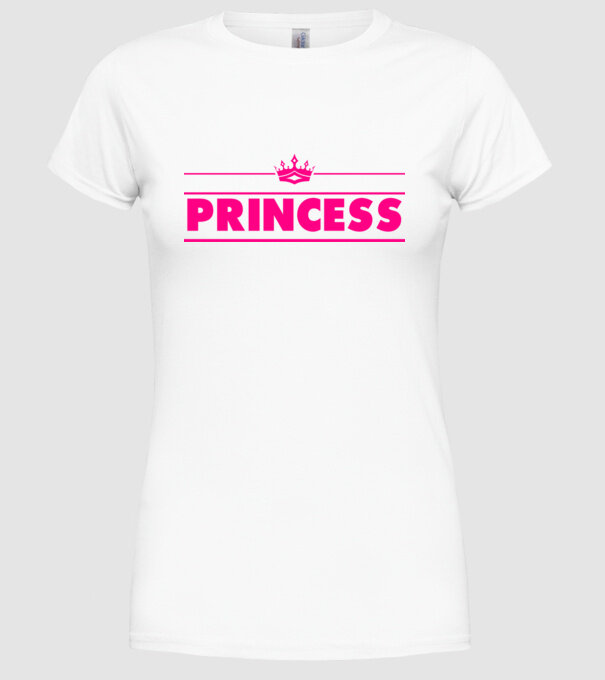 Princess model alb pe tricou