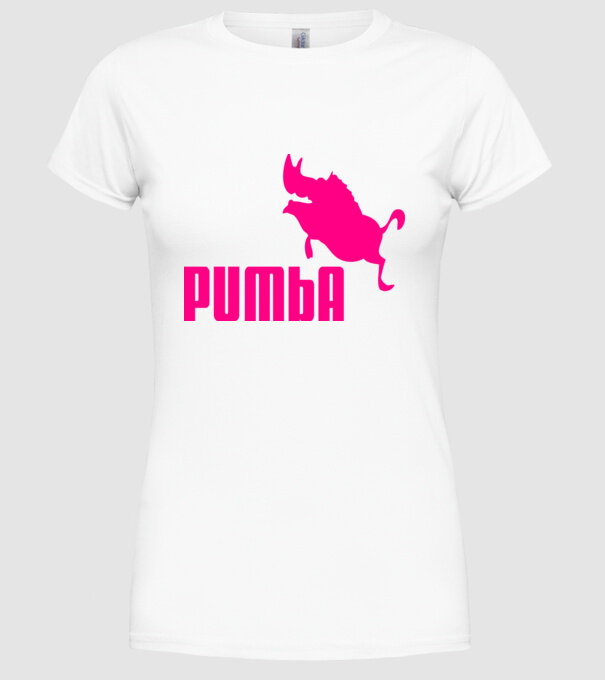 Pumba model alb pe tricou