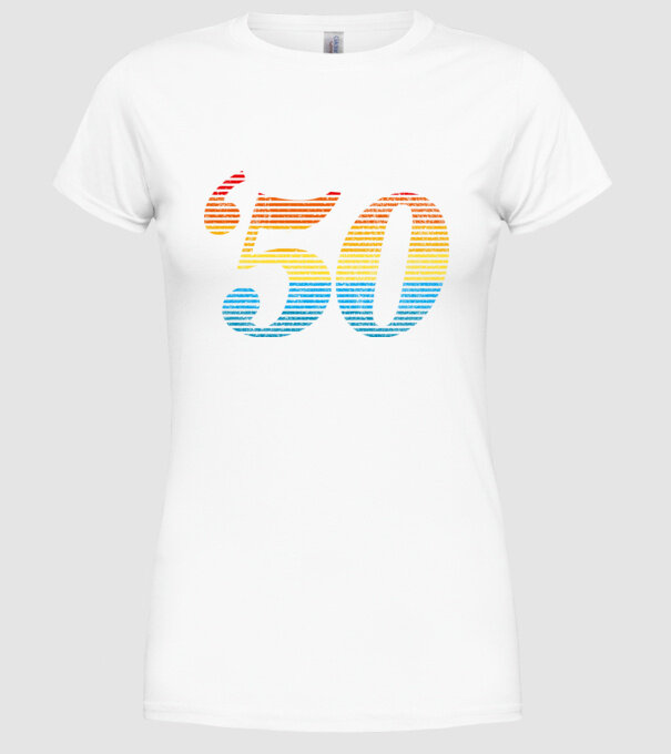 Retro Birthday 1950 model alb pe tricou