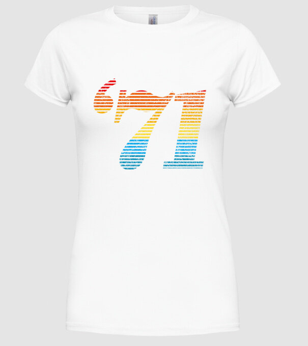 Retro Birthday 1971 model alb pe tricou