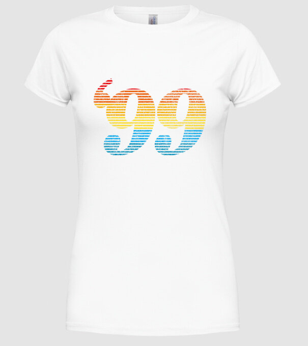 Retro Birthday 1999 model alb pe tricou