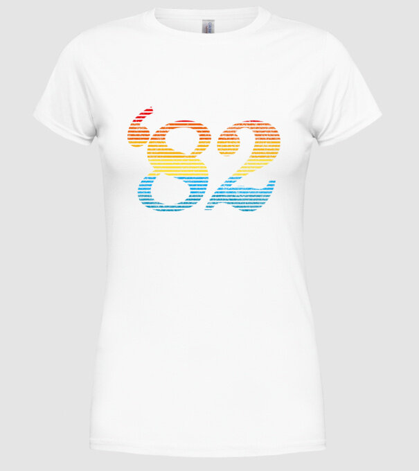 Retro Birthday 1982 model alb pe tricou