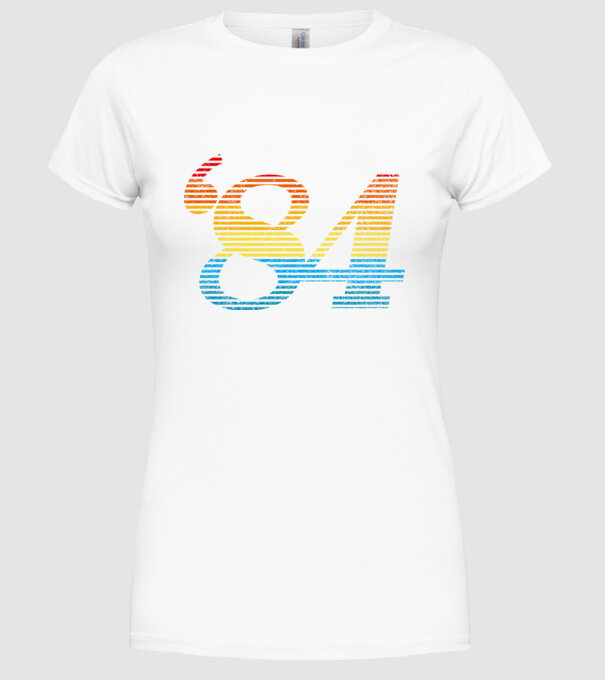 Retro Birthday 1984 model alb pe tricou