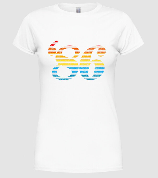 Retro Birthday 1986 model alb pe tricou