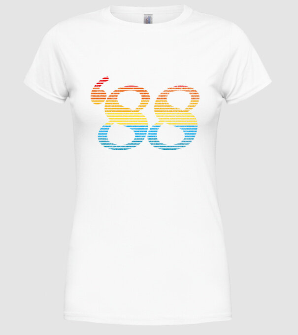 Retro Birthday 1988 model alb pe tricou