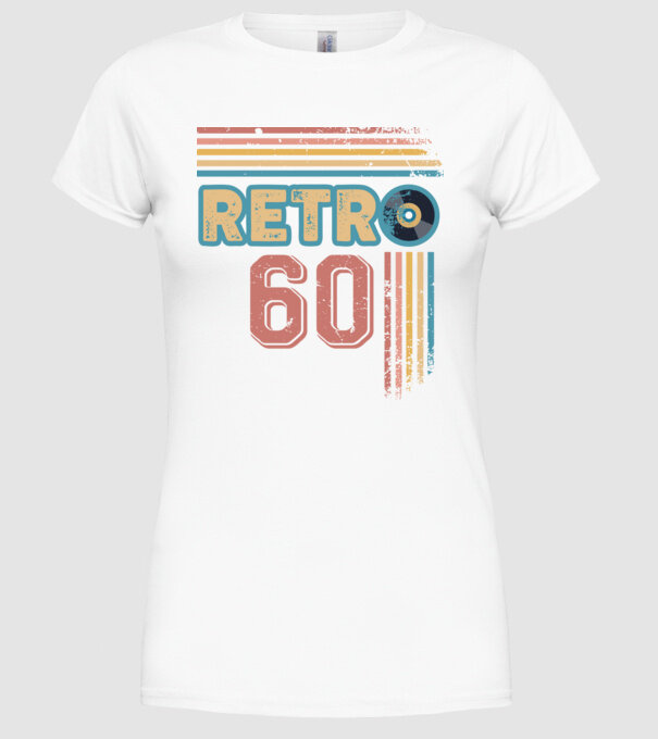 Retro 60 Birthday model alb pe tricou