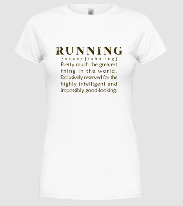 Running definition model alb pe tricou