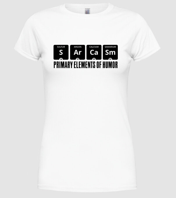 Sarcasm model alb pe tricou