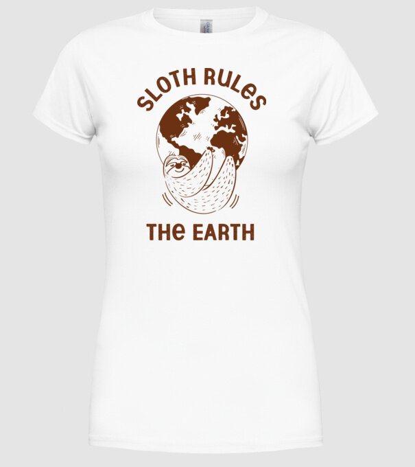 Sloth rules the world model alb pe tricou