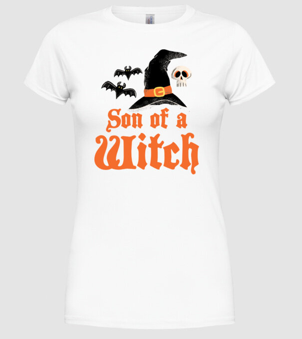 Son of a witch model alb pe tricou