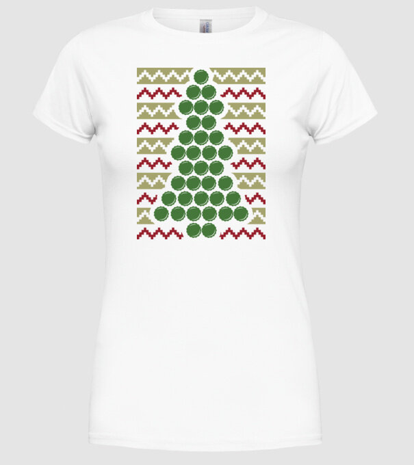 Pulover urât de Crăciun Capac bere model alb pe tricou